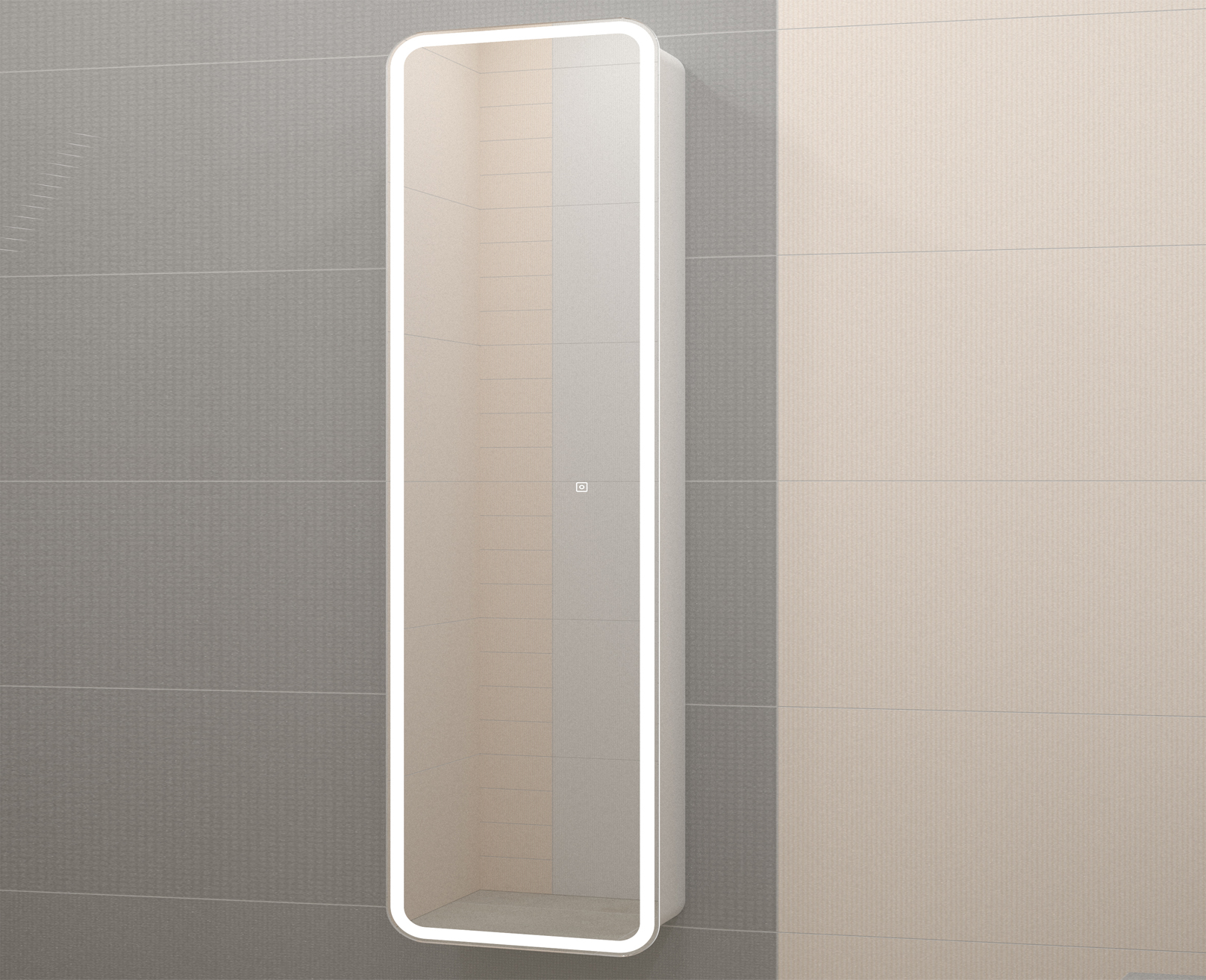 Зеркало-пенал "Lorenzo LED" 400х1600 с подсветкой