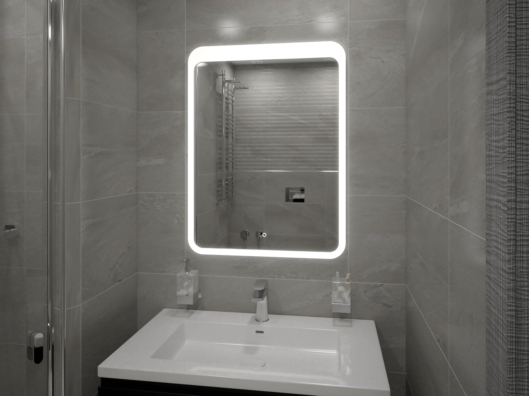 Зеркало "Lacio LED" 800х900 с подсветкой